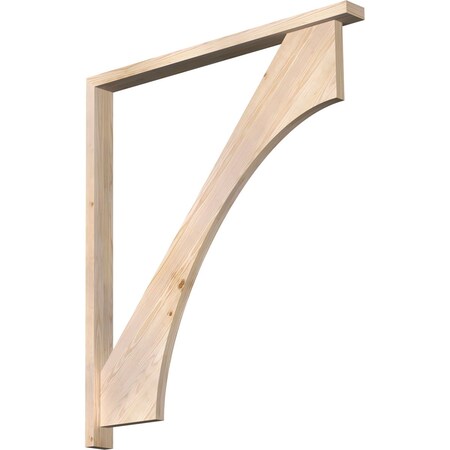 Westlake Block Smooth Bracket W/ Offset Brace, Douglas Fir, 3 1/2W X 42D X 48H